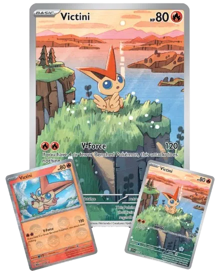 Black Bolt & White Flare Victini Illustration Collection