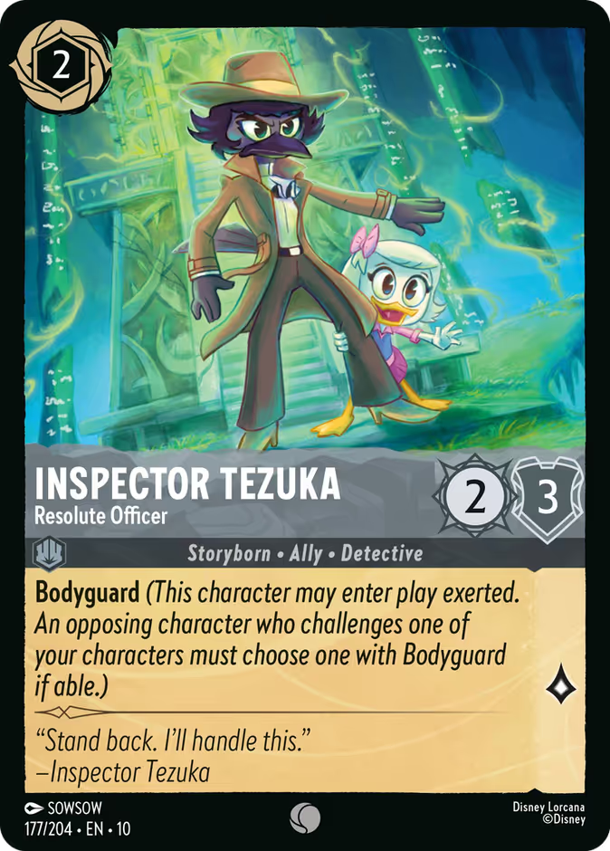 Inspector Tezuka - Resolute Officer - Whispers in the Well Disney Lorcana