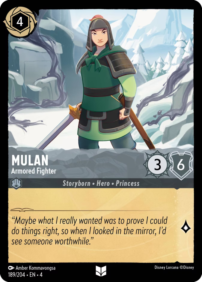 Mulan - Armored Fighter - Ursula's Return Disney Lorcana