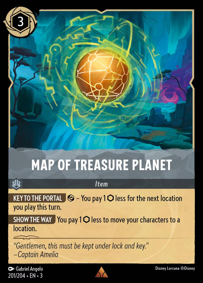 Map of Treasure Planet - Into the Inklands Disney Lorcana