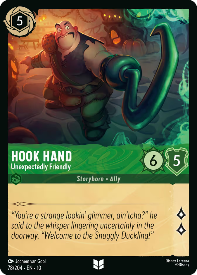 Hook Hand - Unexpectedly Friendly - Whispers in the Well Disney Lorcana