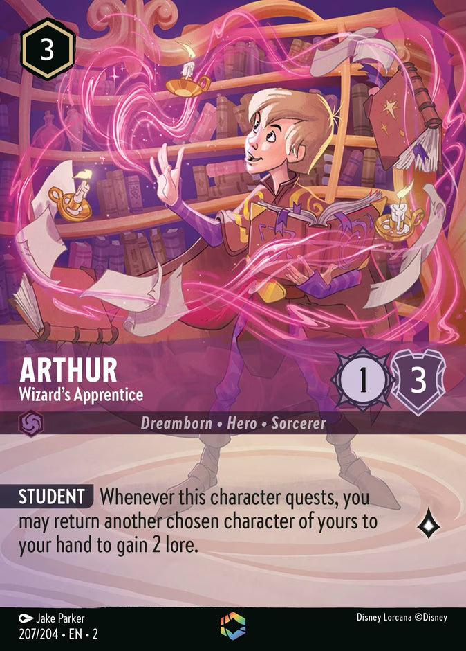 Arthur - Wizard's Apprentice - Rise of the Floodborn Disney Lorcana