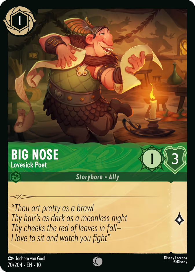 Big Nose - Lovesick Poet - Whispers in the Well Disney Lorcana