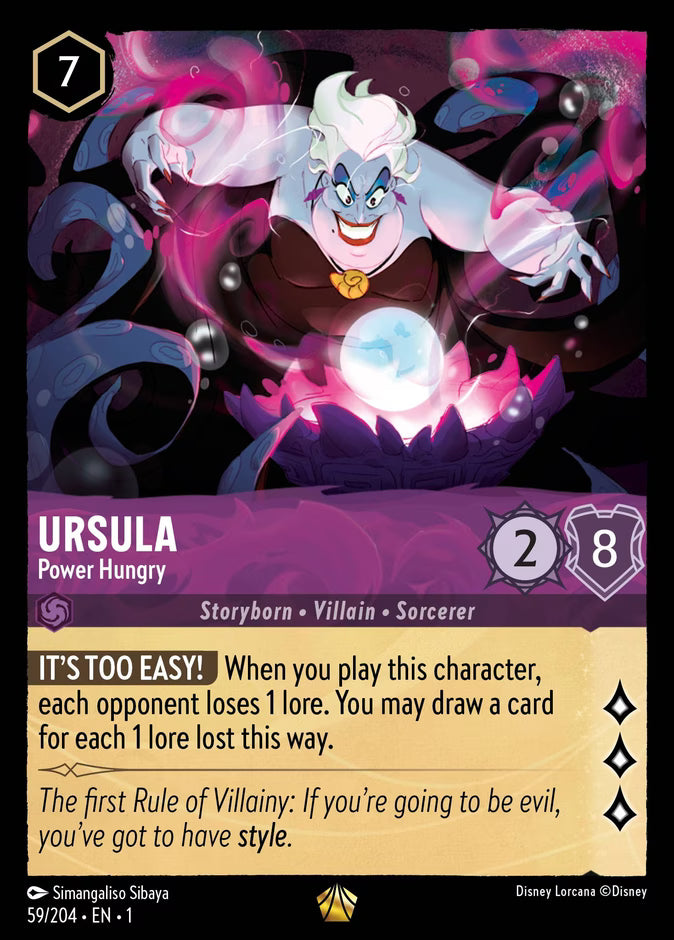 Ursula - Power Hungry - The First Chapter Disney Lorcana