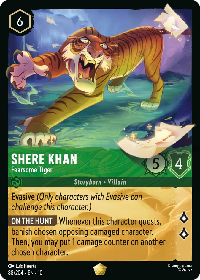 Shere Khan - Fearsome Tiger - Whispers in the Well Disney Lorcana