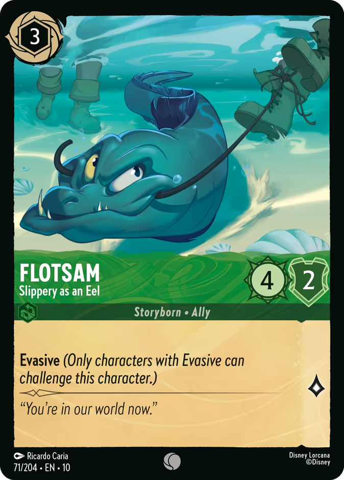 Flotsam - Slippery as an Eel - Whispers in the Well Disney Lorcana