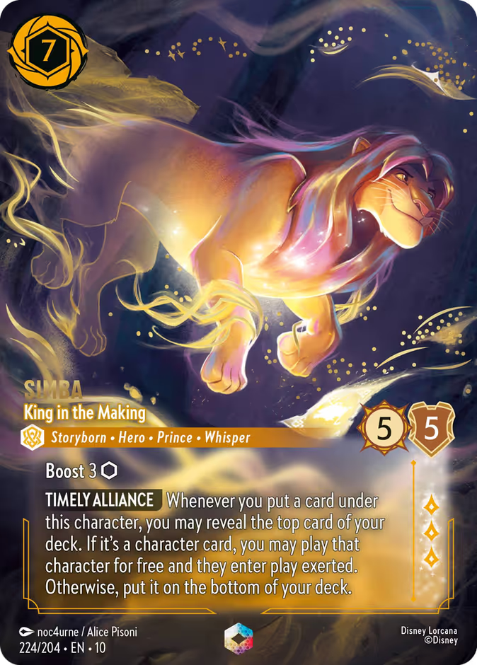 Simba - King in the Making - Whispers in the Well Disney Lorcana