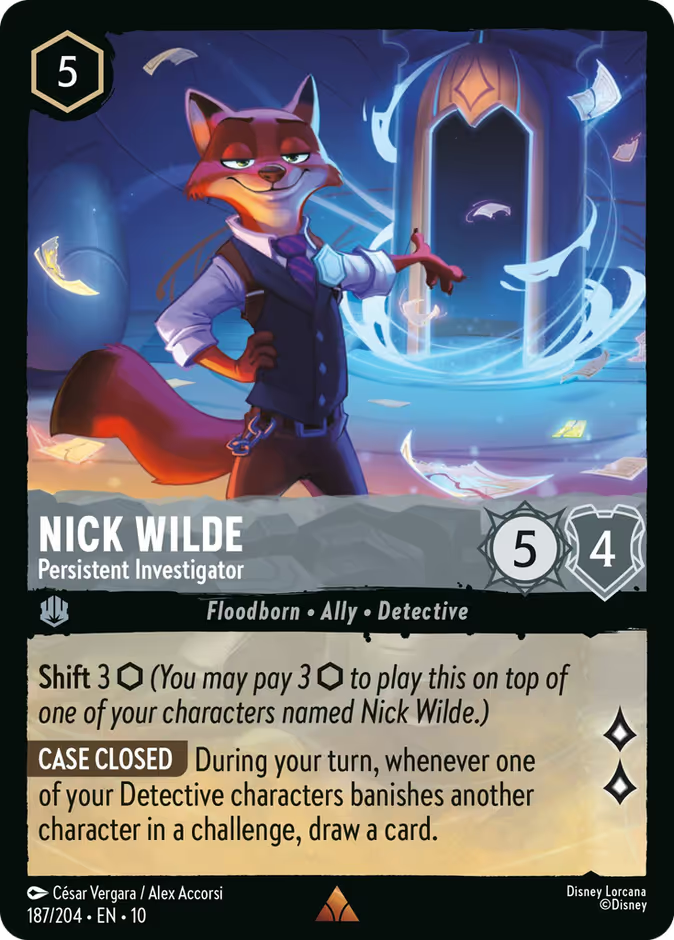 Nick Wilde - Persistent Investigator - Whispers in the Well Disney Lorcana
