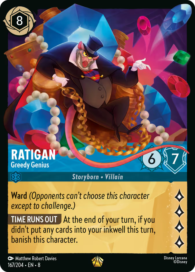 Ratigan - Greedy Genius - Reign of Jafar Disney Lorcana