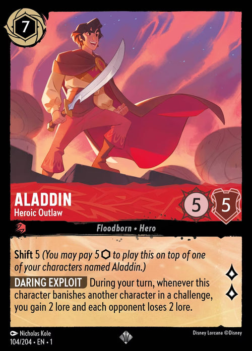 Aladdin - Heroic Outlaw - The First Chapter Disney Lorcana