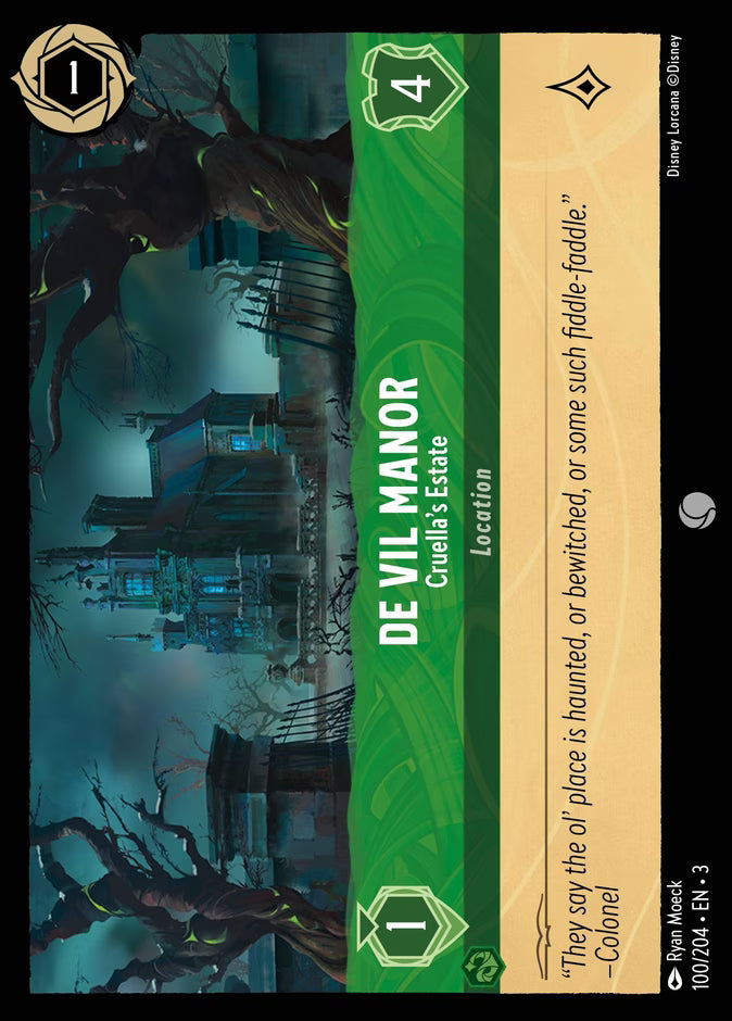 De Vil Manor - Cruella's Estate - Into the Inklands Disney Lorcana