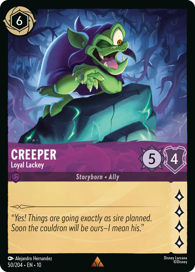 Creeper - Loyal Lackey - Whispers in the Well Disney Lorcana