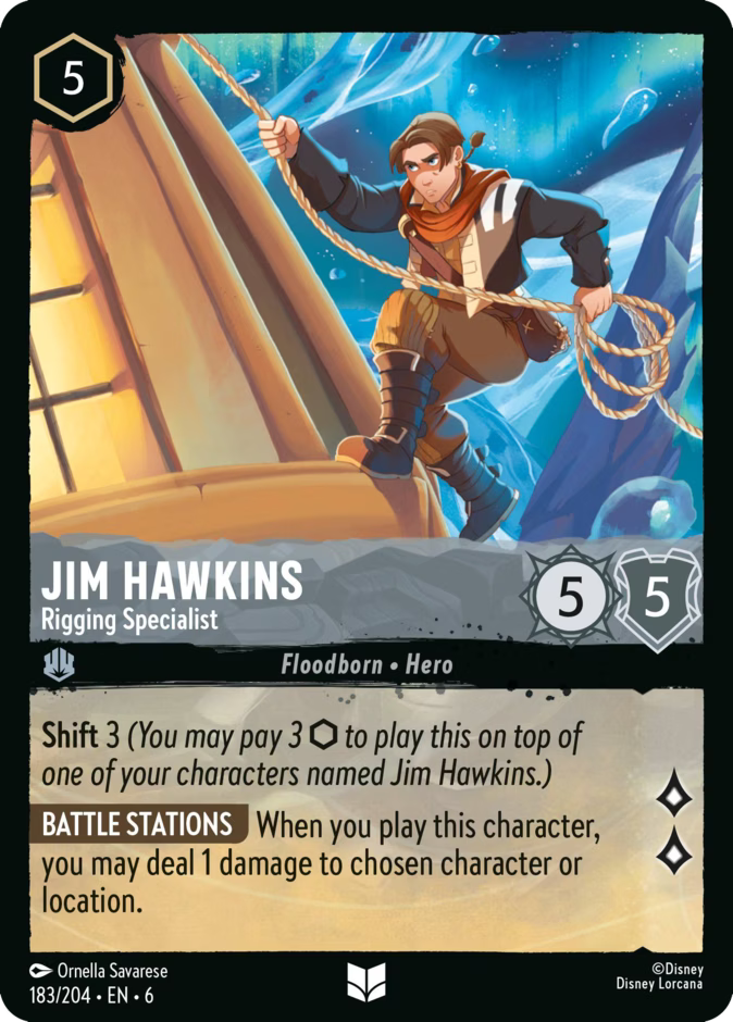 Jim Hawkins - Rigging Specialist - Azurite Sea Disney Lorcana