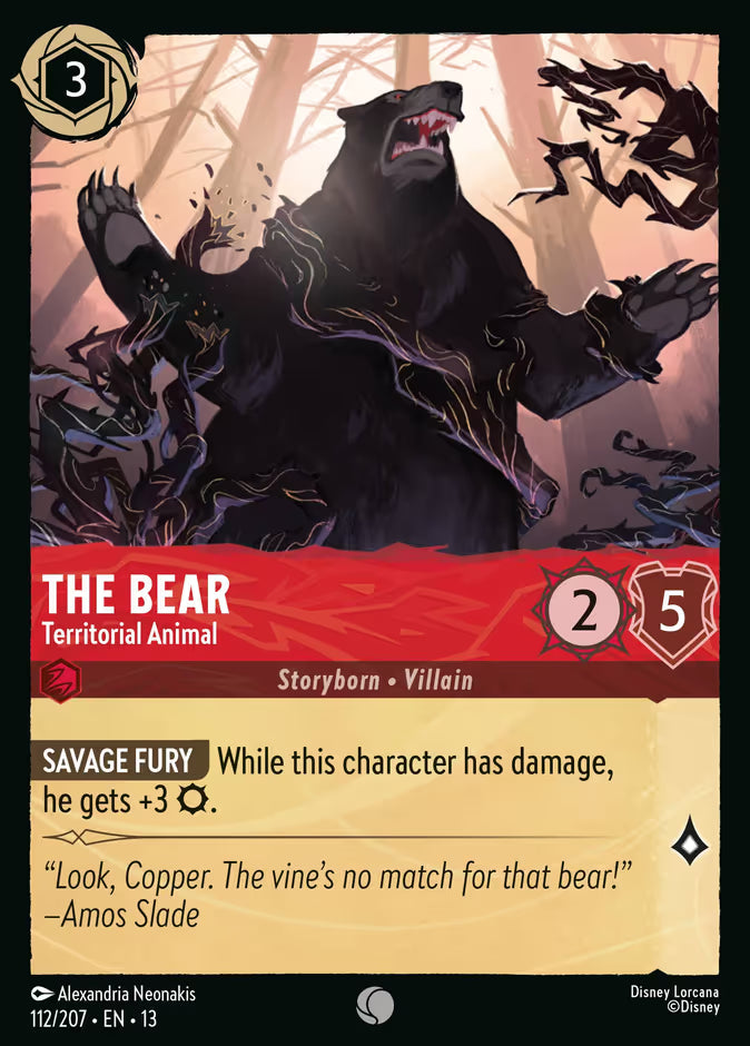 The Bear - Territorial Animal - Attack of the Vine! Disney Lorcana