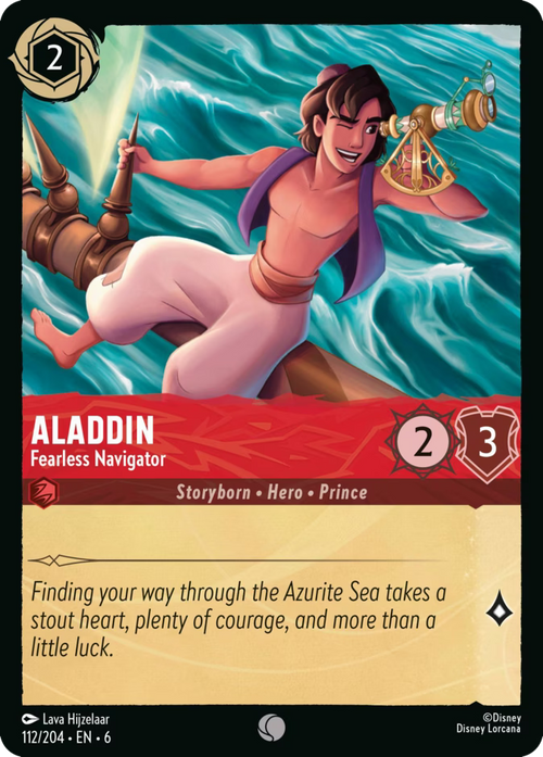 Aladdin - Fearless Navigator - Azurite Sea Disney Lorcana