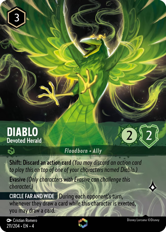 Diablo - Devoted Herald - Ursula's Return Disney Lorcana