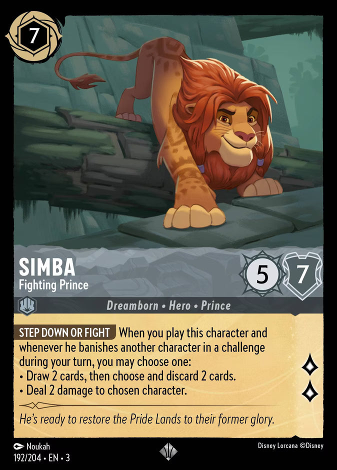 Simba - Fighting Prince - Into the Inklands Disney Lorcana