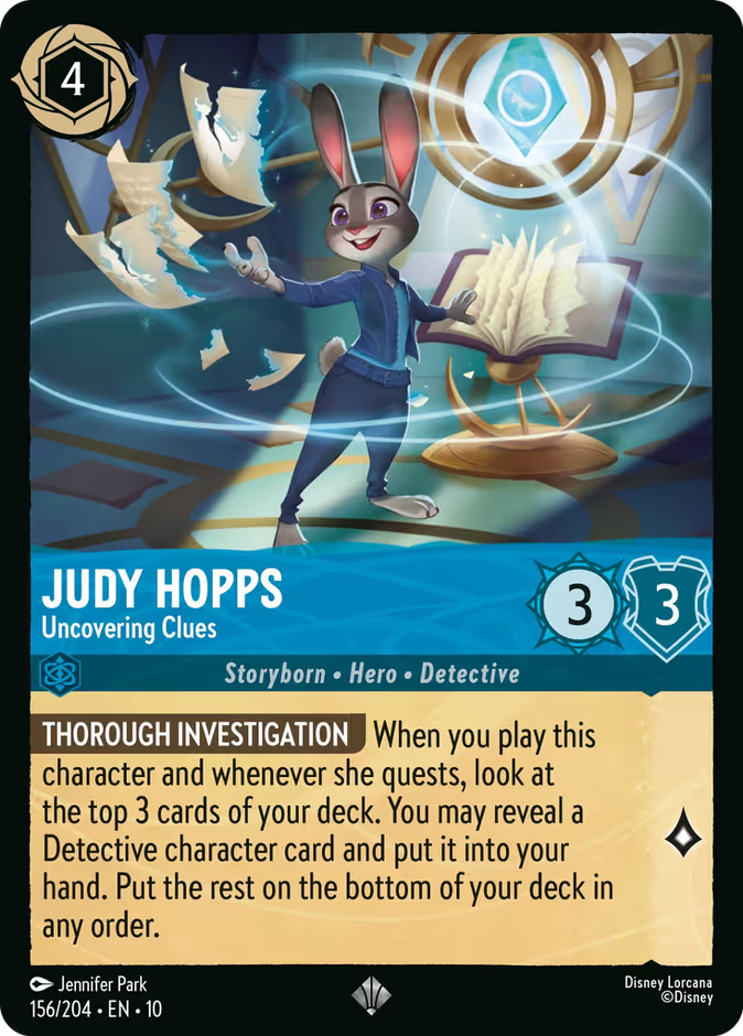 Judy Hopps - Uncovering Clues - Whispers in the Well Disney Lorcana