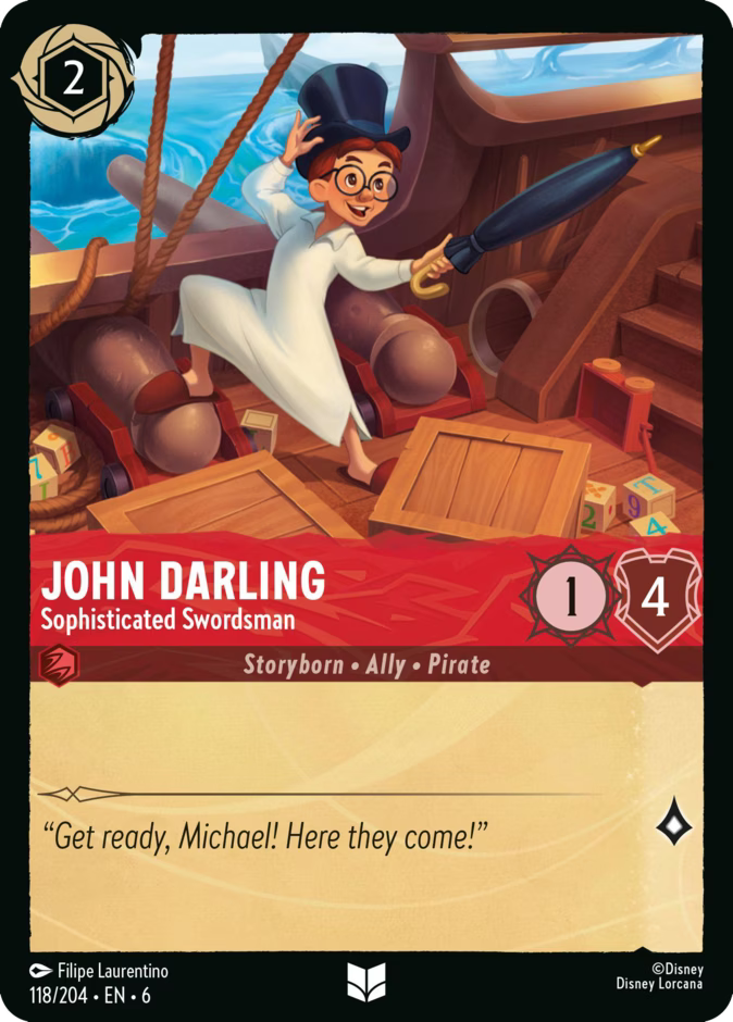 John Darling - Sophisticated Swordsman - Azurite Sea Disney Lorcana