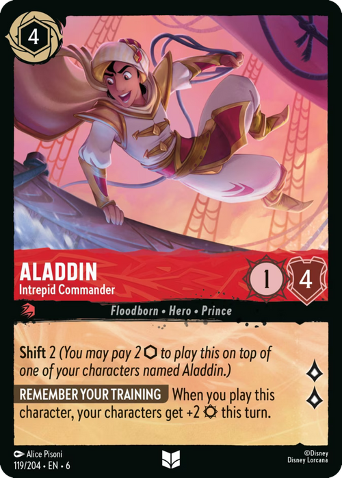 Aladdin - Intrepid Commander - Azurite Sea Disney Lorcana