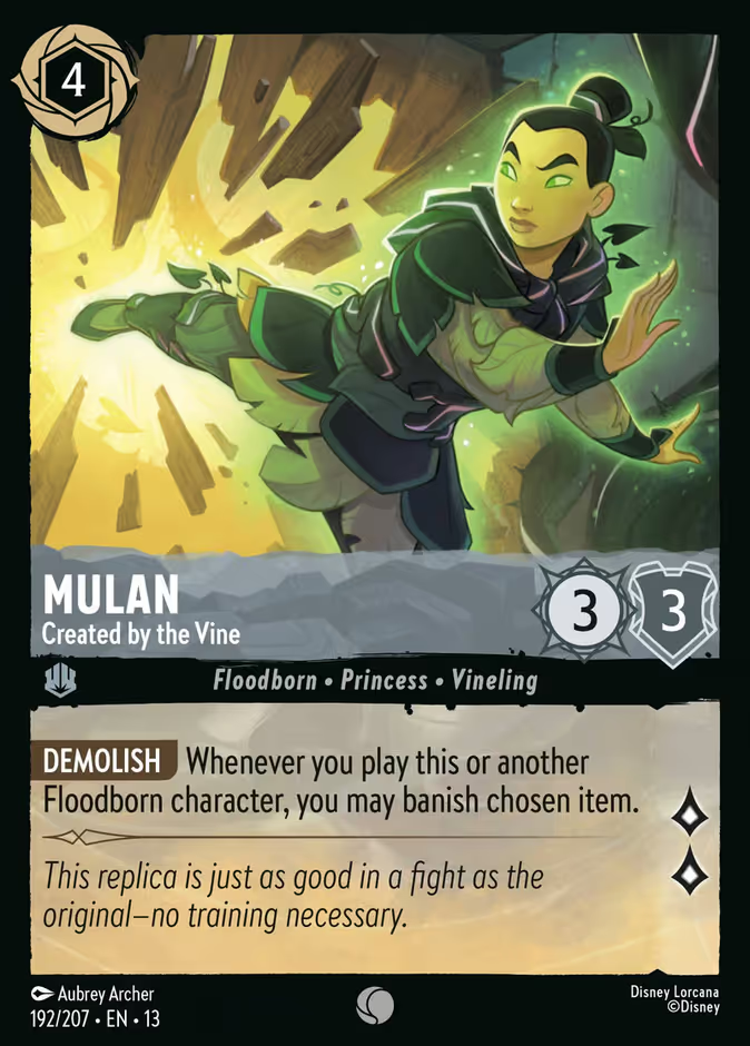 Mulan - Created by the Vine - Attack of the Vine! Disney Lorcana