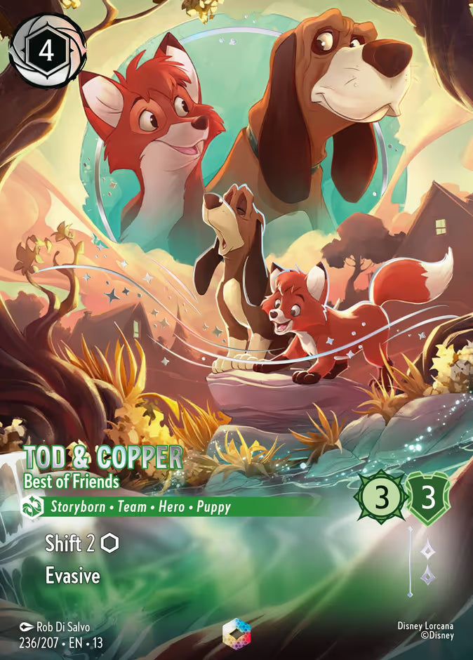 Tod & Copper - Best of Friends - Attack of the Vine! Disney Lorcana