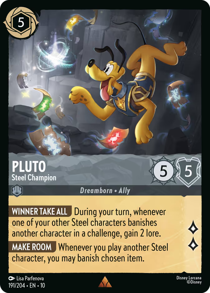 Pluto - Steel Champion - Whispers in the Well Disney Lorcana