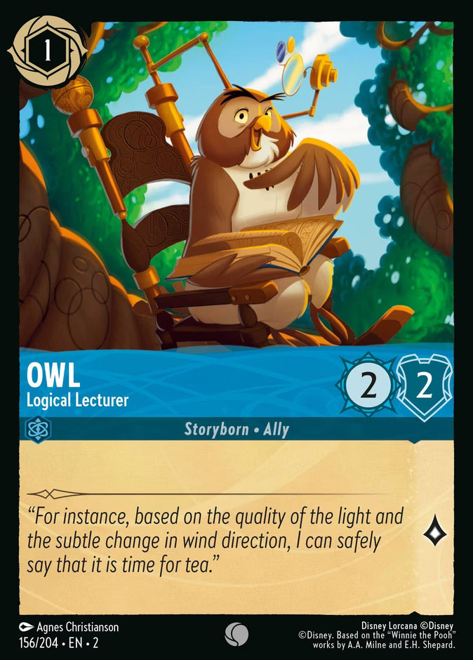 Owl - Logical Lecturer - Rise of the Floodborn Disney Lorcana
