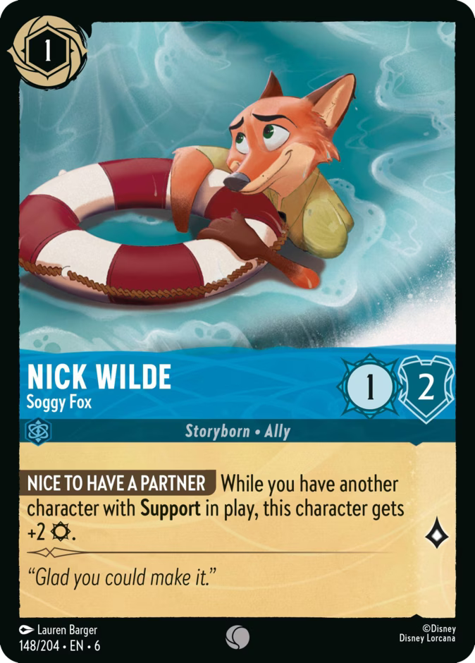 Nick Wilde - Soggy Fox - Azurite Sea Disney Lorcana