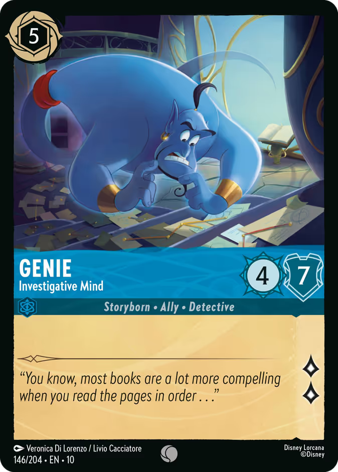 Genie - Investigative Mind - Whispers in the Well Disney Lorcana