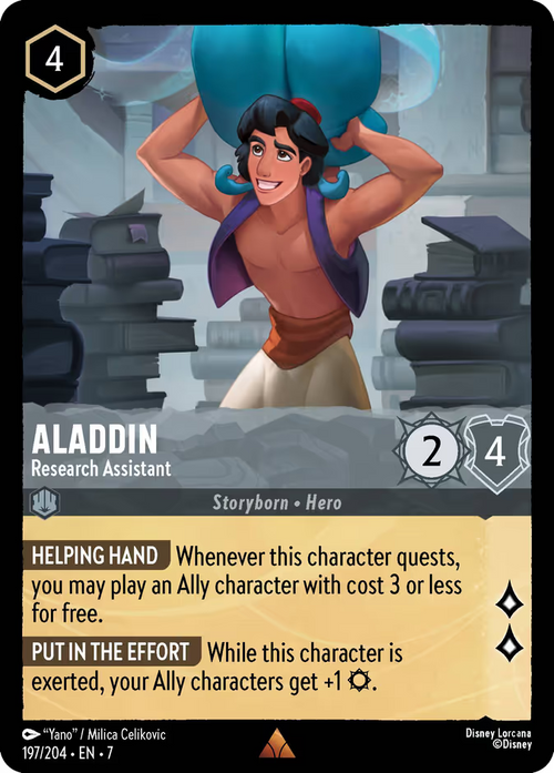 Aladdin - Research Assistant - Archazia's Island Disney Lorcana