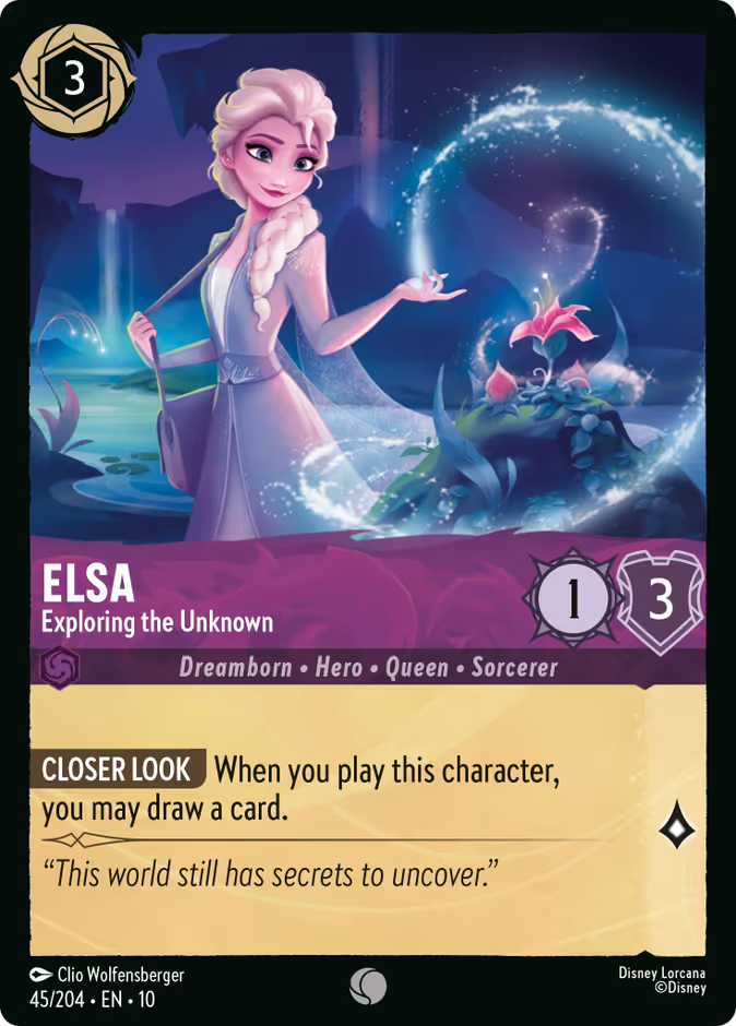 Elsa - Exploring the Unknown - Whispers in the Well Disney Lorcana