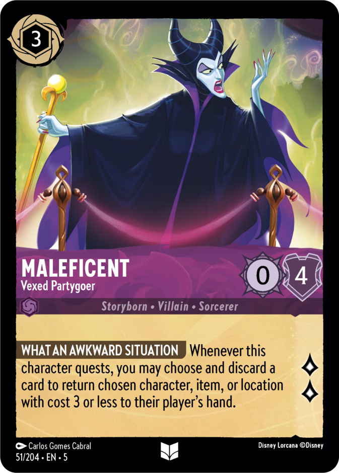 Maleficent - Vexed Partygoer - Shimmering Skies Disney Lorcana