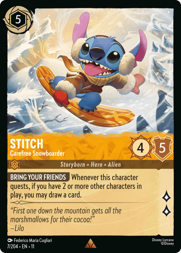 Stitch - Carefree Snowboarder - 11WSP - 7/204