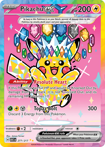 Pikachu ex  - Ascended Heroes - 277/217