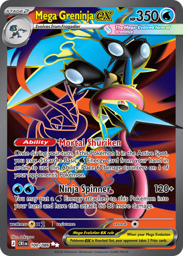 Mega Greninja ex - Chaos Rising - 100/086