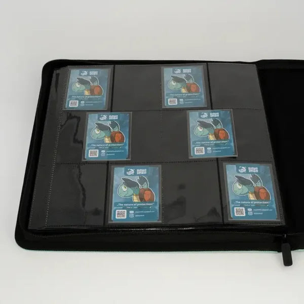 PayaShell | Caratex Zip-Up Album - 24-Pocket - 3 Mesh Pockets | Turquoise